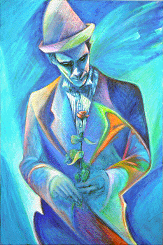 Nachmittagsrose, Acryl auf Leinwand, 1990, aus dem Circus-Roncalli-Zyklus